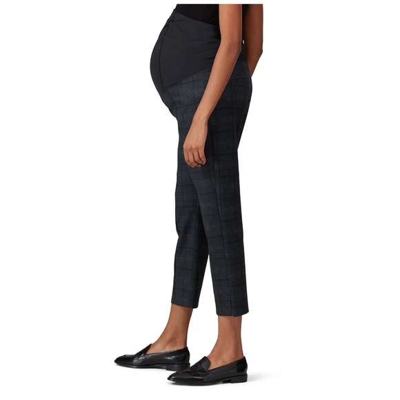 Ingrid & Isabel Plaid Maternity Pants - Black Crepe in Size XS S M or Large - Picture 2 of 5